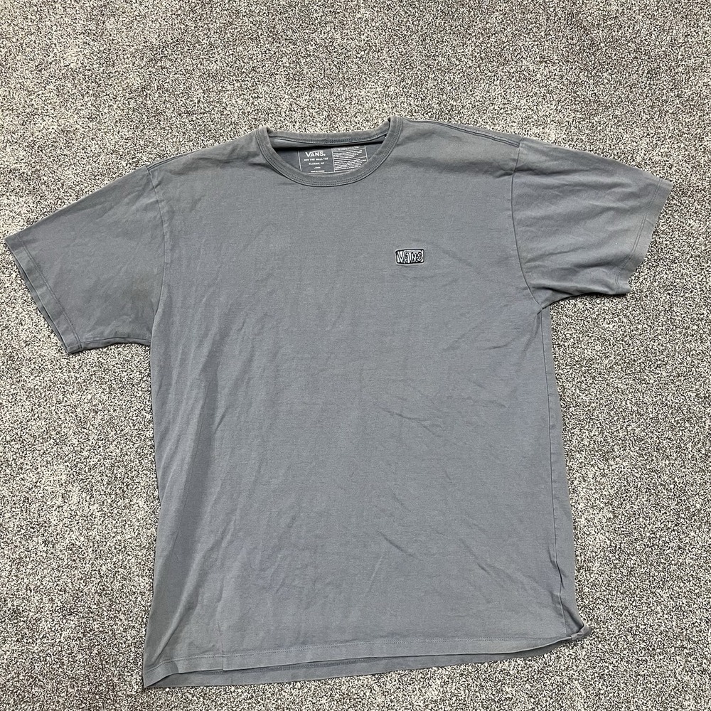 Vans Off The Wall Tee Mens Large Gray Classic Fit Skate T Shirt
